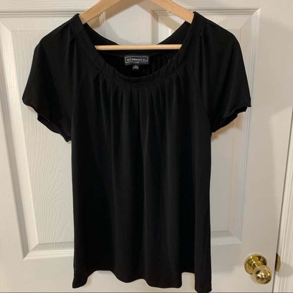 Like New Elementz Petite Pleat Collar Blouse - Picture 1 of 3